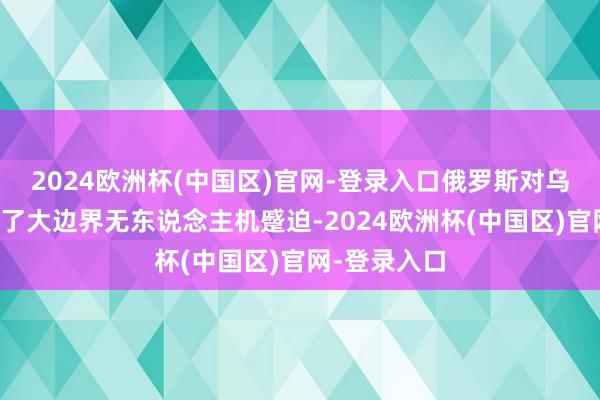 2024欧洲杯(中国区)官网-登录入口俄罗斯对乌克兰合手行了大边界无东说念主机蹙迫-2024欧洲杯(中国区)官网-登录入口